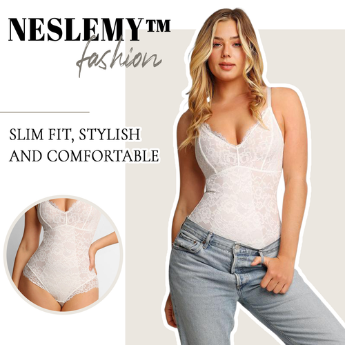 Shapewear Firm Control Smoothing Full Lace Thong Bodysuit