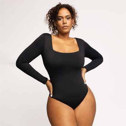 Shapewear Contour Long Sleeve Square Neck Bodysuit