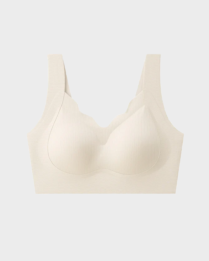 Women's V-neck wireless comfortable and breathable vest bra