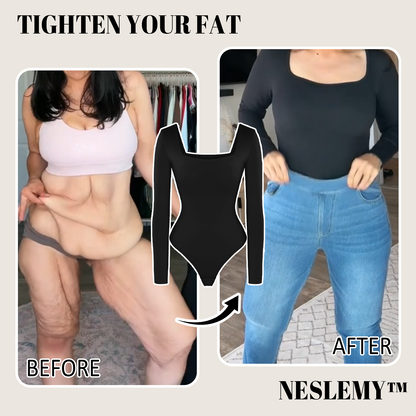 Shapewear Contour Long Sleeve Square Neck Bodysuit