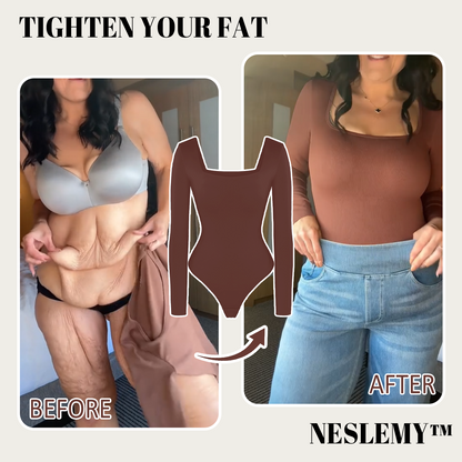 Shapewear Contour Long Sleeve Square Neck Bodysuit